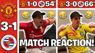 CRAZY MAN UTD FAN REACTION 😂 TO MAN UTD 3-1 READING FA CUP | MAN UNITED VS READING MATCH REACTION