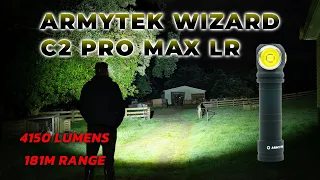 Armytek Wizard C2 Pro Max LR, 4150 Lumens, 181m, Magnetic Charging, Headlamp