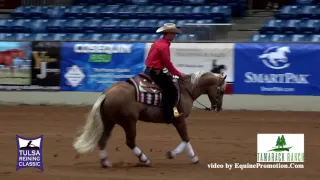 Pearl Haggard ridden by Barak Gibori  - 2016 Tulsa Reining Classic (Dev. Horse-Sec. B)