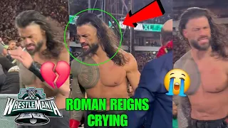 Roman Reigns Crying After Losing Undisputed Title To Cody Rhodes At WrestleMania 40 Highlights