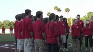 St. Agnes HS Concert Chorale sings National Anthem at Twins Spring Training