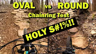 Oval chain ring MTB Test vs round chainring.  You WON'T Believe it!