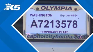 Thurston County to issue temporary permits amid statewide license plate shortage