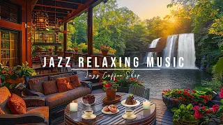 Jazz Relaxing Music for Studying,Working ☕ Smooth Jazz Instrumental Music at Cozy Spring Coffee Shop