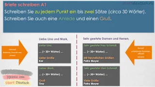 Start Deutsch 1 / A1 / Schreiben - Письма