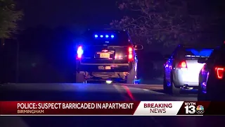 Suspect barricaded in Birmingham residence after shooting woman, firing shots at officers