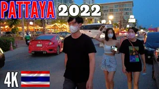 【4K】🔴Thailand 2022 Walking in Pattaya City |New Jomtien Beach|Nightlife 🇹🇭