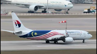 Malaysia Airlines Boeing 737 [HKG ✈ KUL] take off from Hong Kong Airport (March 18, 2024)