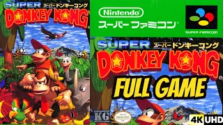 Super Donkey Kong | SNES | 4K60ᶠᵖˢ UHD🔴| 101% Longplay Walkthrough Playthrough Full Movie Game