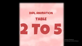 Table of 2 to 5 English 3D| Rhythmic Table of Two to Five |Multiplication of 2 to 5 | DIPL ANIMATION