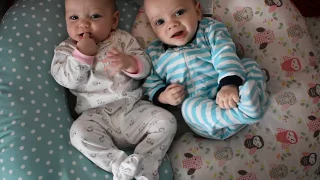 Baby Girl and Boy Twins 6 months Old