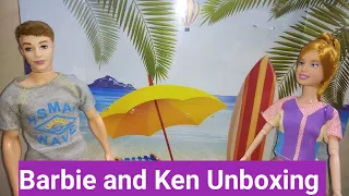 Barbie and Ken Unboxing | Barbie Beach Summer Magic Doll Play Set Unboxing | Accessories Doll Set