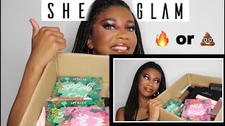 TESTING SHEIN SHEGLAM MAKEUP!! | Full face of first impressions!! |