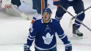 Mitch Marner 15th Goal of the Season! 2/22/2018 (New York Islanders at Toronto Maple Leafs)