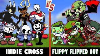 FNF Indie Cross vs. Flippy Flipped Out! | Minecraft (INTENSE BATTLE!)