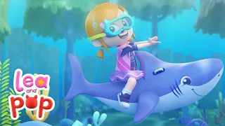 Lea and Pop in the world of Baby Shark | Nursery Rhymes and Music for Babies