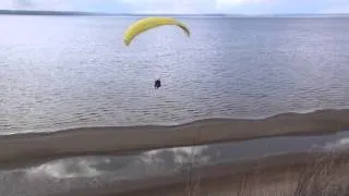 Первый полет Сергея на параплане в Ягодном