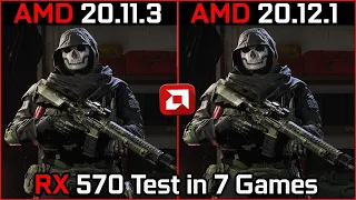 AMD Driver (20.11.3 vs 20.12.1) Test in 7 Games RX 570 in 2020