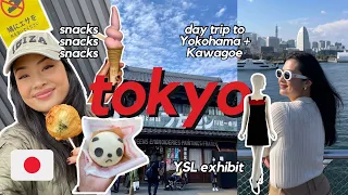 TOKYO vlog 🇯🇵⚓️🐼 | trip to Yokohama + Kawagoe, YSL exhibit, flea market, shopping haul + food!