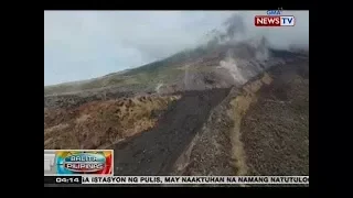 BP: Lava at uson mula sa bulkang Mayon, umabot na sa 5 kilometro sa Bonga-Buyuan Channel