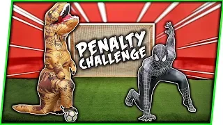 T-REX vs SPIDERMAN | PENALTY CHALLENGE