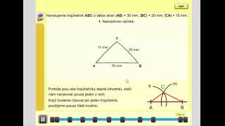 Konstrukce trojúhelníku, Geometrie pro 4.ročník, str. 46, úvod A