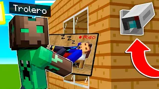 TROLLEO a MI AMIGO con CÁMARAS de SEGURIDAD en MINECRAFT! 😂 HACKEO el MUNDO SURVIVAL de MI AMIGO