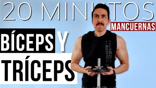 Rutina efectiva de BICEPS Y TRICEPS con mancuernas para principiantes