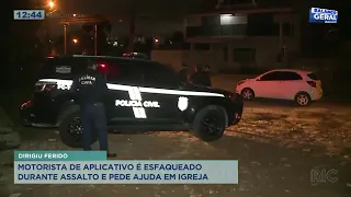 Motorista de aplicativo é esfaqueado durante assalto e pede ajuda em igreja