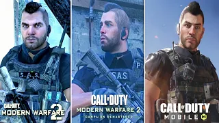 Captain Soap MacTavish - Iconic Takedown Outfit Model Comparison in Different Call Of Duty Games...