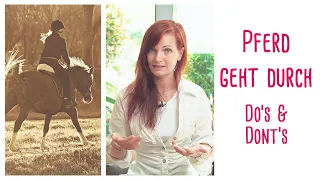 Das Pferd geht durch - 13 Do's & Dont's