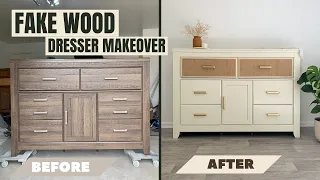 FAKE WOOD Dresser Makeover!
