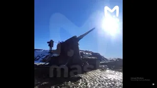 Russian 2S7M "Malka" 203mm artillery being used in Ukraine