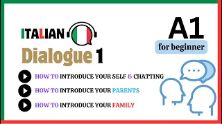 Italian Beginner A1 Dialogue 1- How to introduce your self | Learnself lingua