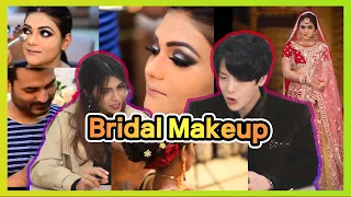 Watching Indian Bridal Makeup with Indian Girl | Bridal Make up Reaction | Piyuchino