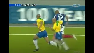 Thierry Henry crazy speed vs Roberto Carlos 2004