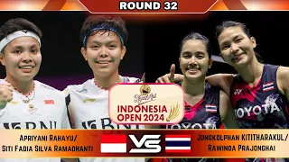 Apriyani Rahayu/ SITI Fadia Vs Jongkolphan Kittiharakul/ Rawinda Prajongjai | WD | Indonesia Open