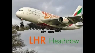 *Windy Landings Compilation * RW27L London Heathrow Incl. GO-AROUND, WAMOS Air B747, VS B747✈️