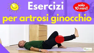 💪 Esercizi con Gianluca per curare l'artrosi al ginocchio (routine 10 minuti)