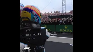 2021 Hungarian Grand Prix Ocon celebrates race win with Alonso