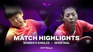 Highlights | Sun Yingsha vs Jia Nan Yuan | WS SF | WTT Champions Macao 2022