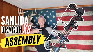 SANLIDA DRAGON X8 COMPOUND BOW UNBOXING + ASSEMBLY + SIGHTING IN (FIRST IMPRESSION)