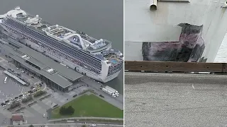 Passengers on cruise ship damaged after hitting SF dock still waiting to depart