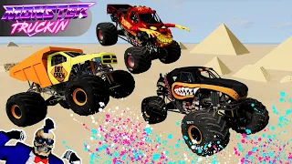 Monster Jam INSANE Racing, Freestyle and High Speed Jumps #4 | BeamNG Drive | Grave Digger