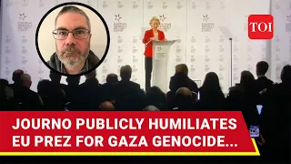 'This Is A Citizen's Arrest': Pro-Palestine Man Heckles EU President At Defence Summit; Video Viral