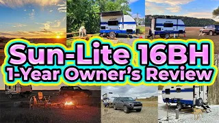 Sun-Lite 16BH - 1 Year Owner's Review - Sunset Park Compact Camper Travel Trailer