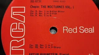 1965 Rel. Chopin Nocturne Op. 9 No. 2 in E-Flat Major Artur Rubinstein 쇼팽 녹턴 Op 9 No 2 루빈스타인 피아노 LP