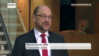 Martin Schulz zum Stand der Koalitionsverhandlungen am 04.02.18