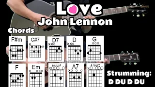 Love | John Lennon (Lyrics, chords & strumming pattern) #johnlennon #love