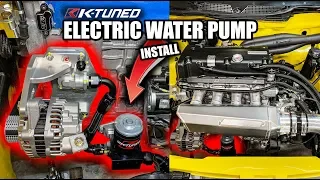 K-Tuned Electric Water Pump Install On My All Motor K24 Integra - Step by step
